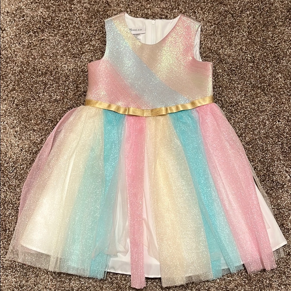 Sparkling Rainbow Tulle Dress 4T